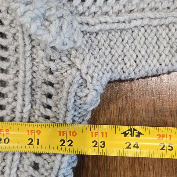 Zara Gray Embroidered Oversized Sweater - Picture 7 of 15